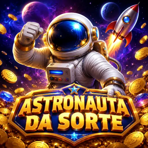 Personagem astronauta subindo em jogo crash com multiplicador crescente