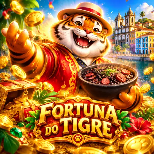 Painel resumindo dados técnicos do Fortune Tiger, como número de linhas, volatilidade e ganho máximo